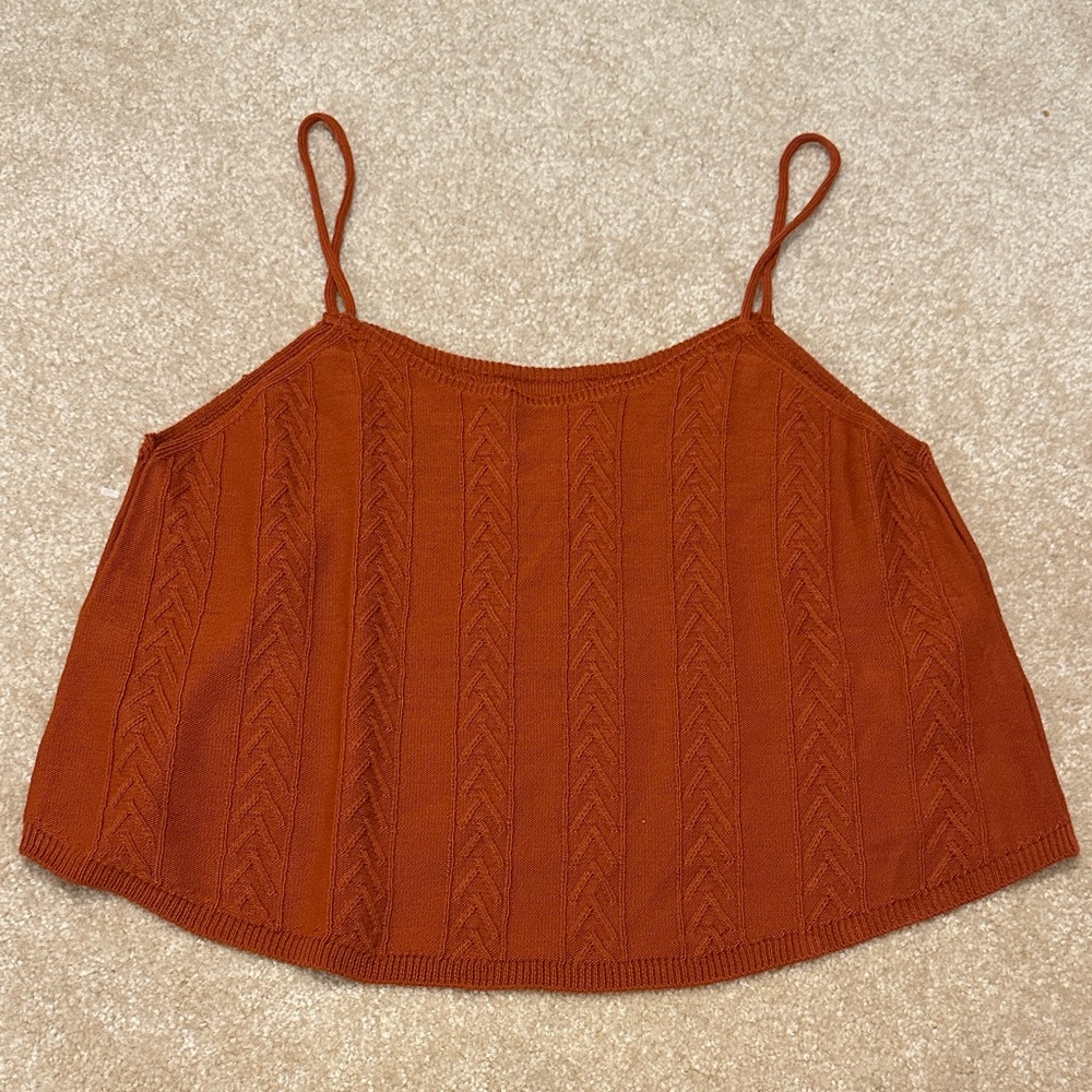 Anthropologie Rust Knit Camisole